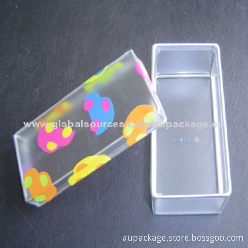 PVC Box, UV Offset Printing, Silkscreen Printing, Gold and Silver Foiled, Frosted Effect
